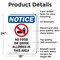 Signmission No Food Or Drink Allowed, 18 in W x Rectangle, Aluminum OS-2PACK-NS-A-1824-V-14580 - alternate 2